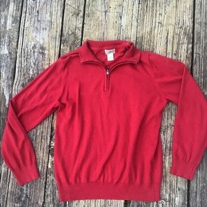 Pull over half zip sweater